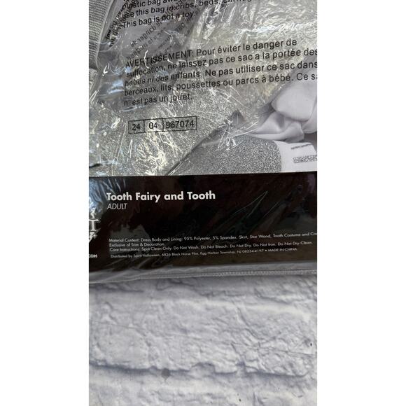 Spirit Halloween Adult Tooth and Tooth Fairy Couples Costumes 3D Foam Size L New - Picture 4 of 4
